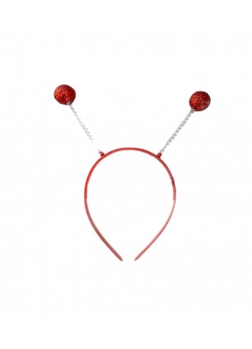 Diadema bolas escarcha roja | Ducaval | Envíos 24/48 horas.
