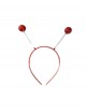 Diadema bolas escarcha roja | Ducaval | Envíos 24/48 horas.