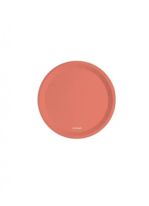 Platos cartón naranja flúor 20.5cm 8 unidades