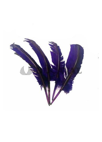 Plumas duro moradas 25cm