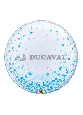 Globo Bubble Confetti Azul | Ducaval | Envíos 24/48h 
