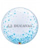 Globo Bubble Confetti Azul | Ducaval | Envíos 24/48h 