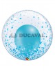 Globo Bubble Confetti Azul | Ducaval | Envíos 24/48h 
