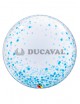 Globo Bubble Confetti Azul | Ducaval | Envíos 24/48h 