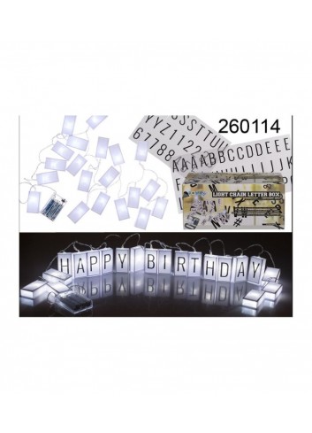 Guirnalda letras con leds