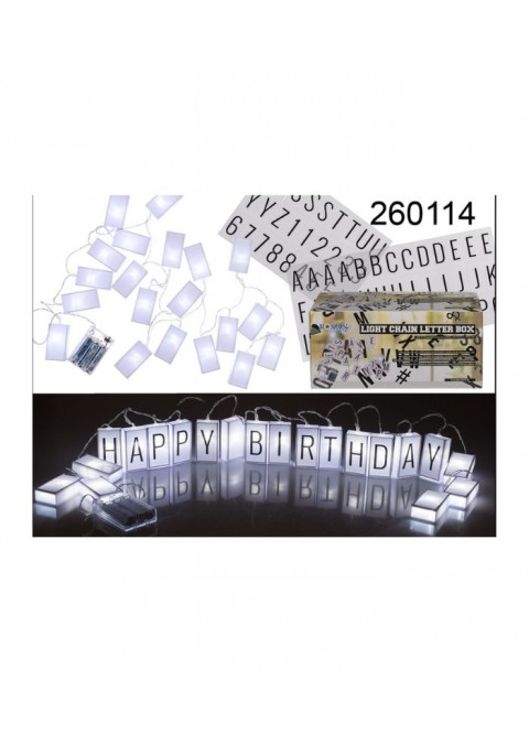 Guirnalda letras con leds