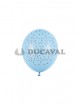 Globos Latex Azul Puntos 30 cm 6 U - Disfraces Ducaval