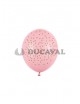 Globos Latex Rosa Puntos 30 cm 6 U - Disfraces Ducaval