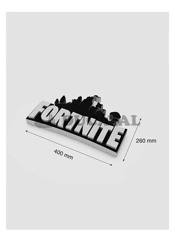 Corcho letras Fornite base negra 400x260mm