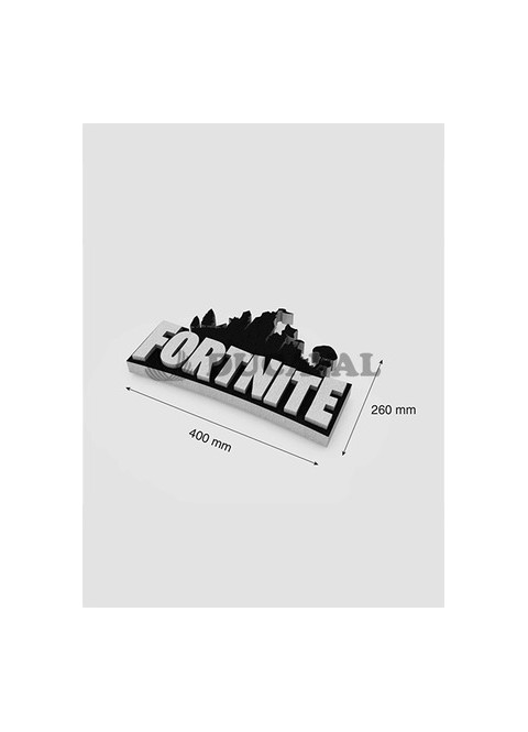 Corcho letras Fornite base negra 400x260mm
