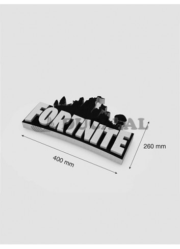 Corcho letras Fornite base negra 400x260mm