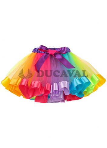 Tutú Multicolor con ribete - Disfraces Ducaval