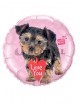 Globo foil redondo Love you terrier - Disfraces Ducaval
