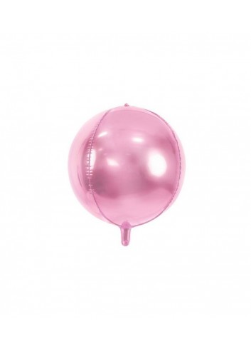 Globo foil balón rosa claro metalizado 40cm