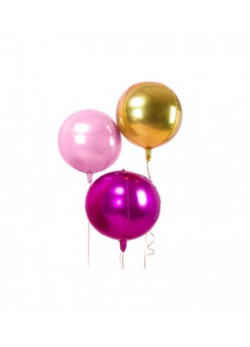 Globo foil balón rosa claro metalizado 40cm