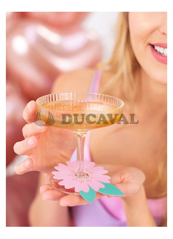 Tarjetas Identificación Vaso Flores - Disfraces Ducaval