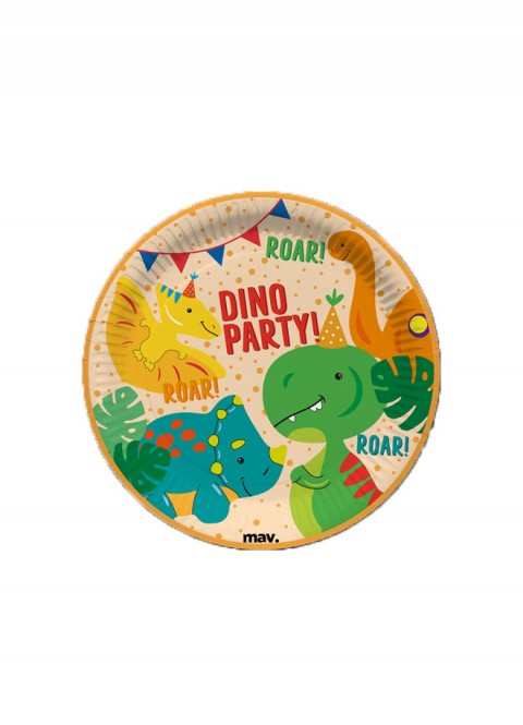 Platos 23cm Dinos 8u | Ducaval | Envíos 24/48 horas