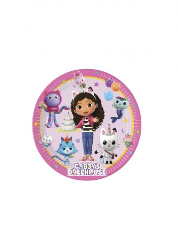 Platos Casa de Muñecas Gabby 23cm 8ud | Ducaval | Envíos 24/48 horas