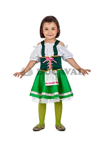 Disfraz de Tirolesa Alemana Verde¡Para niños!