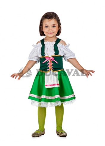 Disfraz de Tirolesa Alemana Verde¡Para niños!