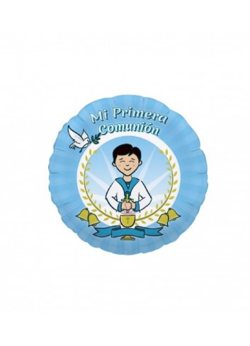 Globo poliamida + tubo Mi 1ª Comunión Niño | Ducaval | Envíos 24/48 horas