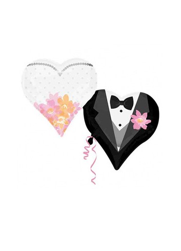 Globo foil doble corazón novios p35 | Ducaval | Envíos 24/48 horas