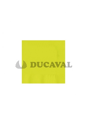 Servilletas amarillo flúor doble capa 33x33 30 unidades
