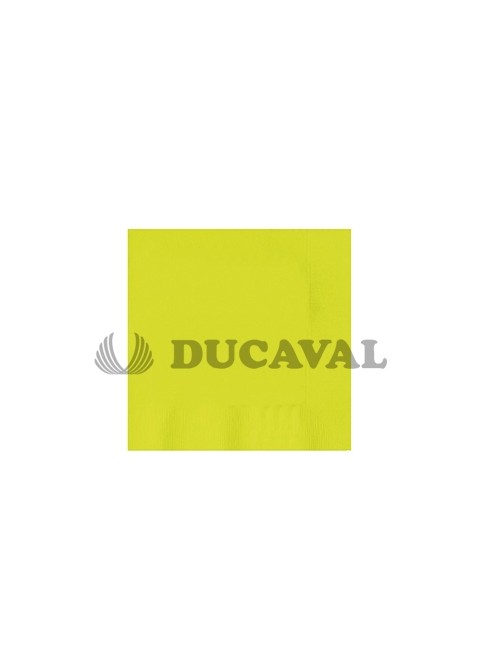 Servilletas amarillo flúor doble capa 33x33 30 unidades