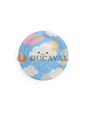 Plato nube 23cm 6 ud