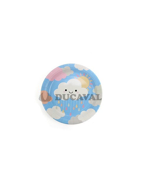 Plato nube 23cm 6 ud