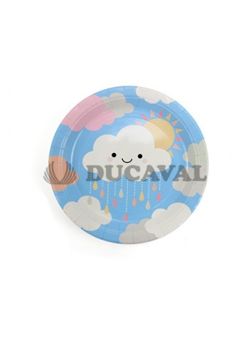 Plato nube 23cm 6 ud