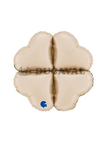 Base corazón foil maxi 24" crema satinado | Ducaval | Envíos 24/48h