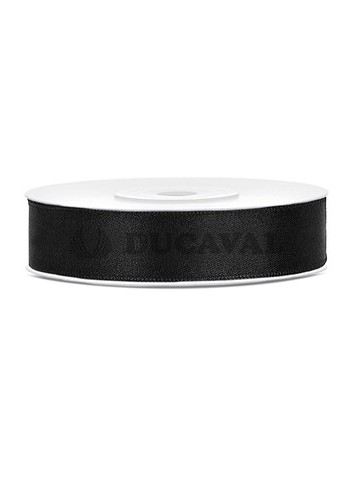 Cinta negra satín 1.2cmx25m  Disfraces Ducaval