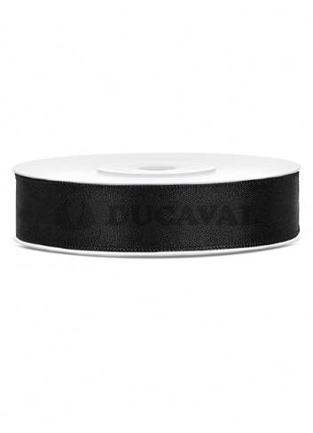 Cinta negra satín 1.2cmx25m  Disfraces Ducaval