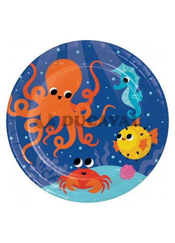 Plato oceano 23cm 8u