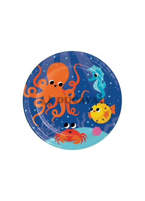 Plato oceano 23cm 8u