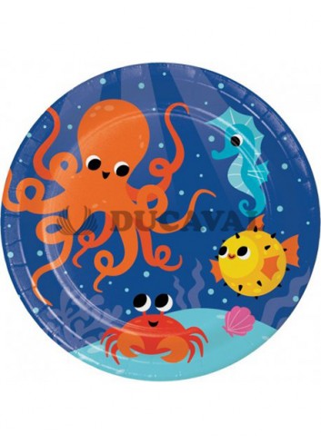 Plato oceano 23cm 8u