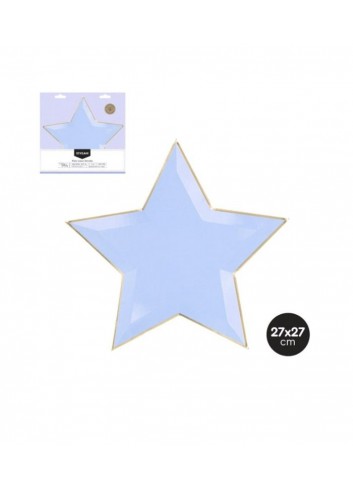 Plato estrella azul pastel 27x27cm | Ducaval | Envíos 24/48 horas