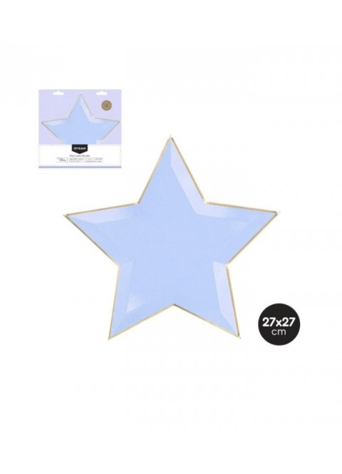 Plato estrella azul pastel 27x27cm | Ducaval | Envíos 24/48 horas