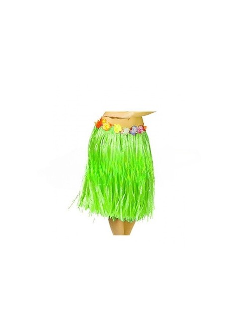 Falda Hawaiana 60cm verde  ¡Aloha! 