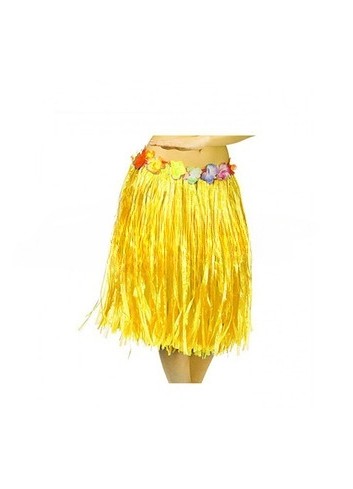 Falda Hawaiana 60cm Amarilla  ¡Atrévete a lucir tropical! 