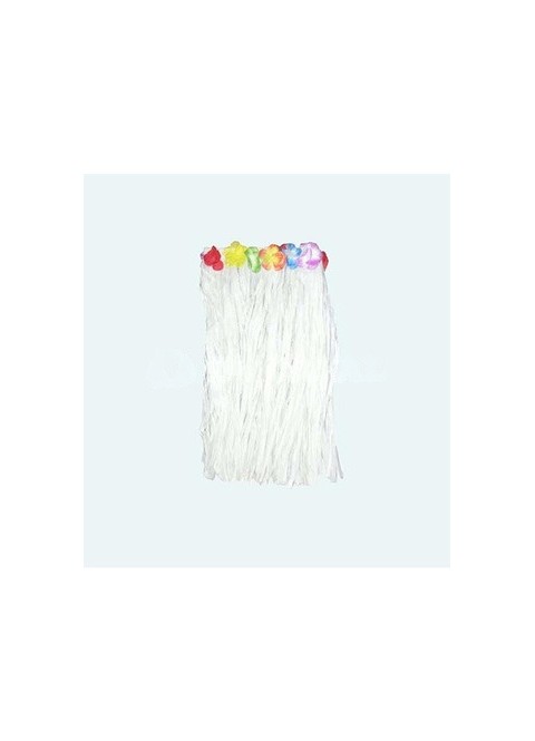  Falda Hawaiana 60cm blanca | Envío Gratis 