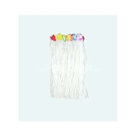  Falda Hawaiana 60cm blanca | Envío Gratis 