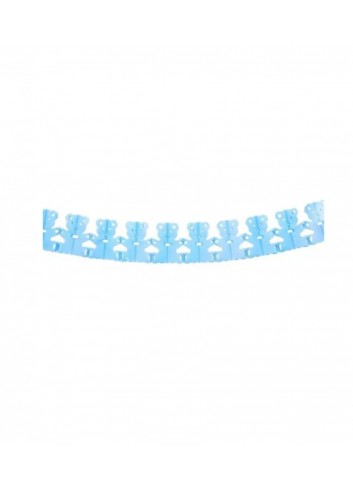 Guirnalda papel osito Teddy azul pastel