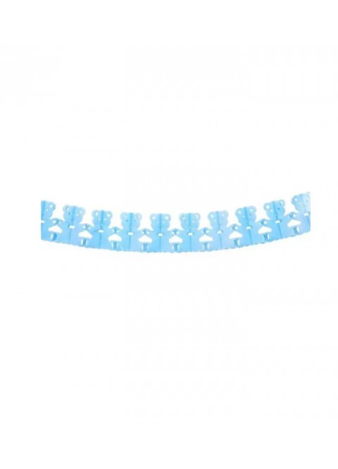 Guirnalda papel osito Teddy azul pastel