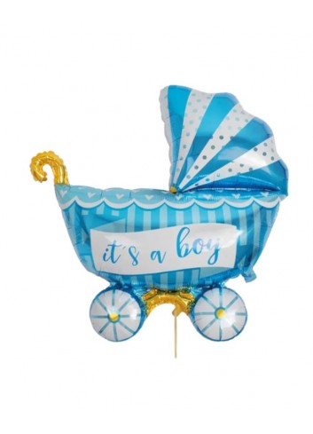 Globo poliamida carrito bebé IT´S A BOY 98cm