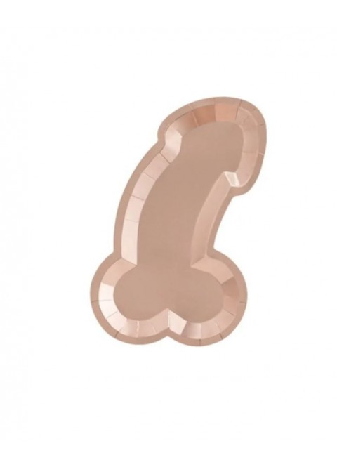 Platos forma pene 15.5x26.5cm 6 unidades