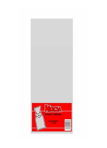 Bolsa cristal 15X40 transparente 100 unidades - Disfraces Ducaval