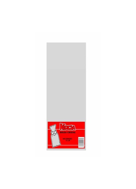 Bolsa cristal 15X40 transparente 100 unidades - Disfraces Ducaval