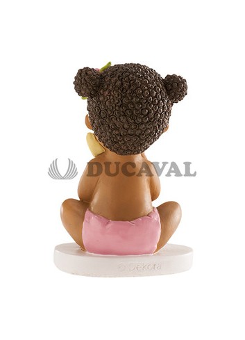 Figura bautizo niña conejito sentada 10cm - Disfraces Ducaval